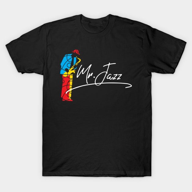 Mr. Jazz Modern Artistic Concept T-Shirt by jazzworldquest